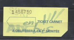 Ticket De Bus. (Voir Commentaires) - Europe