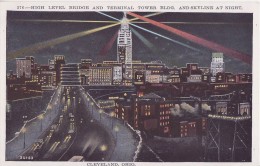 High Level Bridge & Terminal Tower BLDG ** Belle Carte Plate Et Rigide. ( Excellente Condition) ** - Cleveland