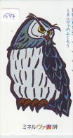 Télécarte Japon Oiseau * HIBOU (1547)  * OWL * BIRD Japan Phonecard * TELEFONKARTE * EULE * UIL * - Uilen