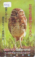 Télécarte Japon Oiseau * HIBOU (1548)  * OWL * BIRD Japan Phonecard * TELEFONKARTE * EULE * UIL * - Uilen