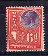 Malta - 1926 - 6d Definitive - MH - Malta (...-1964)