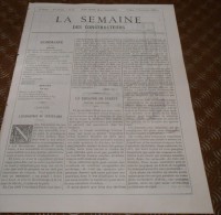 La Semaine Des Constructeurs. N°20. 9 Novembre1889. Projet De Théâtre De Sûreté Contre L'incendie. Ecusson Au Palais Des - Revistas - Antes 1900