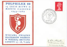 1969. POLPHILEX 69. PHILATELIC EXHIBITION 25th. ANNIVERSARY OF BATTLE AT MONTE CASSINO - Government In Exile In London