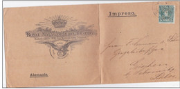 ESPAGNE - TIMBRE PERFORE R.M.B.C (ROYAL MALAGA BODEGA CO) / ENVELOPPE COMMERCIALE PLIEE EN 2 De MALAGA Pour L'ALLEMAGNE - Briefe U. Dokumente