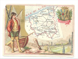 Chromo - La Flandre Occidentale - Carte De Géographie Avec Marin Et Bateau - Kust - Brugge, Veurne,...(Mich2) - Other