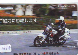 Télécarte Japon * MOTOR  * (1657)  Phonecard Japan * TELEFONKARTE * MOTORBIKE * POLICE - Motos