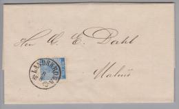 Heimat Schweden Landskrona 1865-08-08 Brief Mit Mi#8 Nach Malmö - Storia Postale