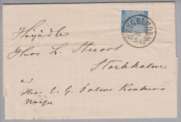 Heimat Schweden Engelholm (Aengelholm) 1867-05-20 Brief Mit Mi#8 Nach Stockholm - Storia Postale