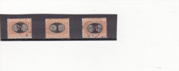 ITALIE TIMBRES TAXE  LES 3 SURCHARGES DE 1890 / 1891 - Postage Due