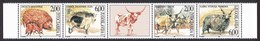 Yugoslavia 1999 Fauna, Farm Animals, Pig, Sheep, Goat, Beef Set In Strip MNH - Nuovi