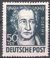 SBZ 1949 Michel Nr.237 O Gest. 200.Geb. Johann Wolfgang Von Goethe ( 772 ) - Usados