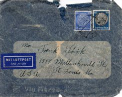 Germany 1941 Air Mail Cover To USA Censored - Airmail & Zeppelin