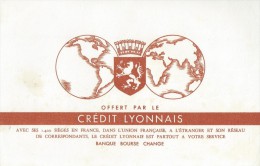 Banque  "  CREDIT   LYONNAIS   "             - Ft  =  13 Cm  X  21 Cm - Bank & Insurance