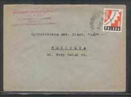 POLAND 1961 LETTER KLODZKO 2 TO WARSZAWA SINGLE FRANKING 1961 TECHNICAL CONGRESS - Lettres & Documents