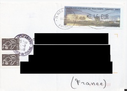 Lettre Avec Vignette + Complément. (Voir Commentaires) - 1999-2009 Viñetas De Franqueo Illustradas