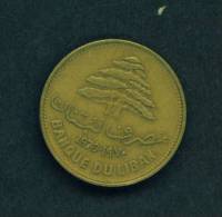 LEBANON  -  1970  25 Piastres  Circulated As Scan - Libano