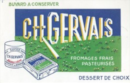 Fromage   Frais   "   CH.   GERVAIS   "     Texte , Double Crème , En Rouge              -  Ft  =  21 Cm  X  13.5 Cm - Milchprodukte