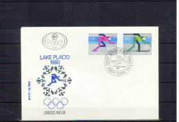Jugoslawien / Yugoslavia 1980 Olympic Games Lake Placid FDC - Invierno 1980: Lake Placid