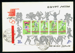 EGYPT / 1984 / USA / SPORT / OLYMPIC GAMES ; LOS ANGELES 84 / BOXING ; BASKETBALL ; VOLLEYBALL & FOOTBALL / FDC - Covers & Documents