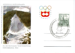 Österreich Innsbruck Sonderpostkarte Sprungschanze + SST 1964 IOC Session Olympiade Olympische Winterspiele 1964 - Winter 1964: Innsbruck