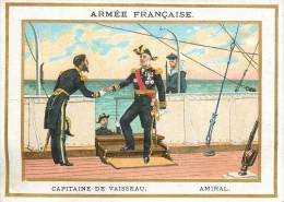 Chromos Réf. D282. Chicorée Williot Fils - Armée Française - Capitaine De Vaisseau - Amiral - Unclassified