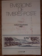 ""  NOTICES  PHILATELIQUES  TP 1987 RELIEES  //  42  FICHES   "" - Other & Unclassified