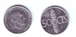 Spain 50 Centimos 1966 (68) Gaudillo Franco - 50 Centesimi