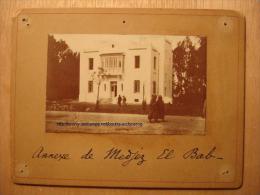 PHOTO CIRCA 1900 - TUNISIE ANNEXE DE MEDJEZ EL BAB - BATIMENT OFFICIEL - 8X5 - TIRAGE D'EPOQUE Tunisia - Places