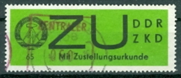 DDR Dienstmarken E Mi. 2 Gest. ZKD ZU Roter + Schwarzer Stempel - Autres & Non Classés