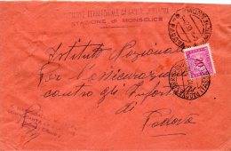 1950  LETTERA CON ANNULLO  MONSELICE   PADOVA - Portomarken