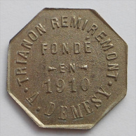 Remiremont 88 Trianon A. Demesy 10 Centimes INEDIT - Monétaires / De Nécessité