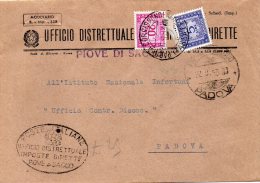 1953  LETTERA CON ANNULLO   PIOVE DI SACCO  PADOVA - Portomarken