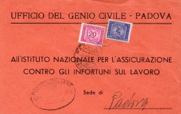 1954  LETTERA CON ANNULLO    PADOVA - Portomarken