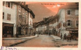 CPA 74 FAVERGES RUE CARNOT  Animée Commerces - Faverges