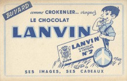 Chocolat     "   LANVIN   "       -  Ft  =  21 Cm  X  13.5 Cm - Chocolat