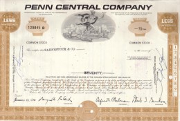 Penn Central Company  70 Shares 14-1-1970: With Thema: Train, Car. Airplane - P - R