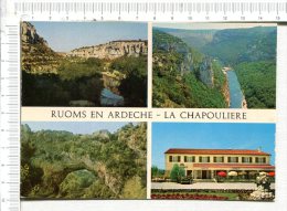 RUOMS  -  Hôtel Restaurant    "  LA CHAPOULIERE  "  - 4 Vues - Ruoms