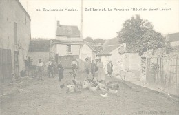 78.  SERAINCOURT.  GAILLONNET.  INTERIEUR DE LA FERME DE L'HÔTEL DU SOLEIL LEVANT. BELLE ANIMATION.  BEAU PLAN. POULES. - Seraincourt