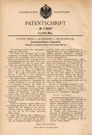 Original Patentschrift - Otto Weiss In Hilmsdorf B. Geringswalde , 1905 , Auseinandernehmbarer Stuhl , Möbel , Schreiner - Otros & Sin Clasificación