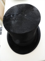 RARE : ANTIQUE FRENCH / AMERICAN TOP HAT ( IN GOOD CONDITION) ! - Otros & Sin Clasificación