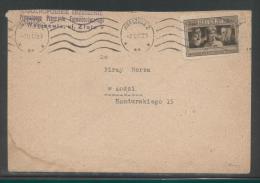 POLAND 1947 WINDOW LETTER FROM PRIVATE PHARMACISTS ASSOCIATION WARSAW 2 SINGLE FRANKING 5ZL POLISH CULTURE PERF - Storia Postale