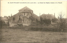 44 - SAINT PHILBERT DE GRAND LIEU - T.Belle Vue Du Chevet De L'Eglise Romane Et Du Prieuré - Saint-Philbert-de-Grand-Lieu