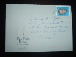 LETTRE POUR LA FRANCE TP EUROPA 80 OBL. 16-7-85 LAUSANNE + LA BEAU RIVAGE PALACE + HOTEL - Storia Postale