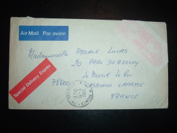 LETTRE PAR EXPRES POUR LA FRANCE EMA 1.90 MONTREAL 18 III 82 + CACHET SUCC. POST. "B" POSTAL Stn. N°12 Montreal, P. Q. - Lettres & Documents