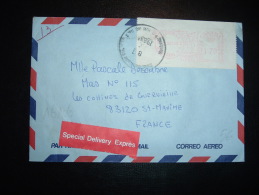 LETTRE PAR EXPRES POUR LA FRANCE EMA 1.70 MONTREAL 8 IX 83 + CACHET Succ. Montreal N°3 - Covers & Documents