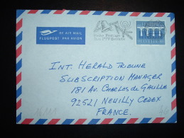 LETTRE PAR AVION POUR LA FRANCE TP EUROPA 80 OBL.MEC. 8.12.84 LUZERN 2 - Covers & Documents