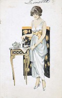 AK KÜNSTLERKARTEN ART NOUVEAU Schöne Mädchen,SIGNIERT : S.MEUNIER  TROTTINA DE PARIS,No.3.SER.66. OLD POSTCARD - Meunier, S.