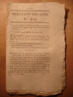 BULLETIN DES LOIS De 1812 - GARDE NATIONALE COHORTES - SOEUR HOSPITALIERE HOSPICE DE RUE SOMME - PREFET JEMMAPE BELGIQUE - Décrets & Lois