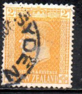 NEW ZEALAND 1915 King George V -2d. - Yellow FU - Used Stamps