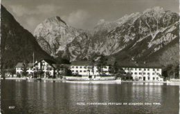 REAL PHOTO POSTCARD HOTEL FURSTENHAUS - WITH RIVER BOAT - PERTISAU - TIROL -AUSTRIA - Pertisau